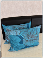 Наволочки на молнии Ив. бязь Богема вид 4/1 бирюзовый 2 шт.